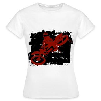 Moto - motocross - bike - Racing - Lifestyle - T-shirt Femme - blanc - Devant - AI Model Female 172 dark (172cm)