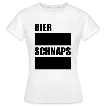 Bier Schnaps Kreide Alkohol Party - Frauen T-Shirt - Weiß - Vorne - AI Model Female 172 dark (172cm)
