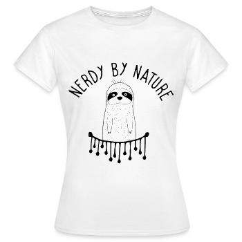 von Natur aus nerdy - Frauen T-Shirt - Weiß - Vorne - AI Model Female 172 dark (172cm)