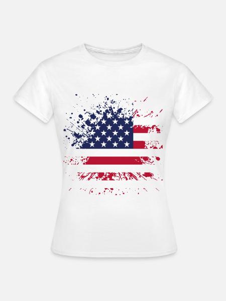 US Flagge - Frauen T-Shirt - Weiß