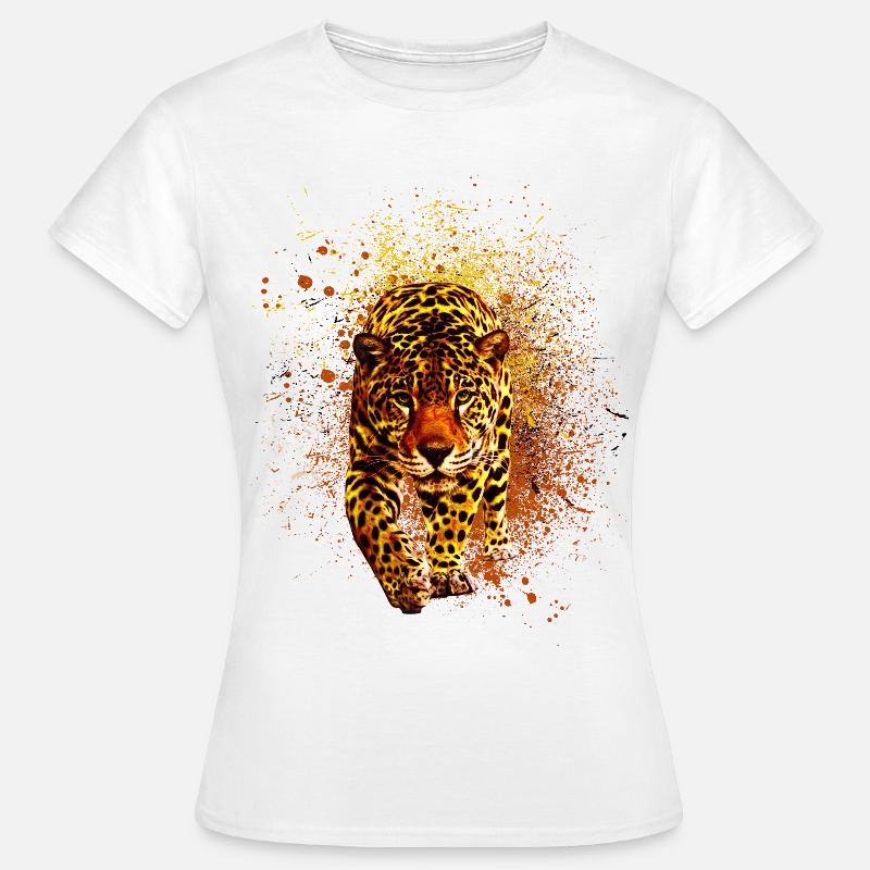 Leopard - Frauen T-Shirt - Weiß