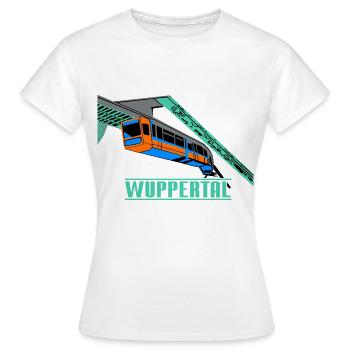 Wuppertal Schwebebahn - Frauen T-Shirt - Weiß - Vorne - AI Model Female 172 dark (172cm)