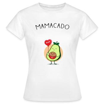 Mamacado, Schwangerschaft, Schwanger - Frauen T-Shirt - Weiß - Vorne - AI Model Female 172 dark (172cm)