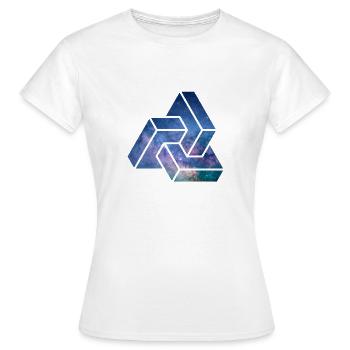 Geometrischer Raum - Frauen T-Shirt - Weiß - Vorne - AI Model Female 172 dark (172cm)