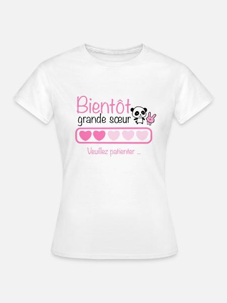 Bientôt grande soeur - T-shirt Femme - blanc