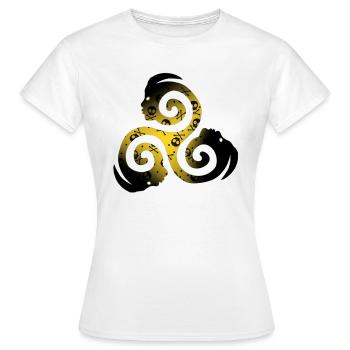 Triskèle Grund skulls - Frauen T-Shirt - Weiß - Vorne - AI Model Female 172 dark (172cm)