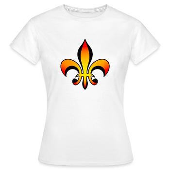 Fleur de lys - T-shirt Femme - blanc - Devant - AI Model Female 172 dark (172cm)