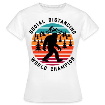 139 Yeti design sasquatch bigfoot humour drôle art - T-shirt Femme - blanc - Devant - AI Model Female 172 dark (172cm)