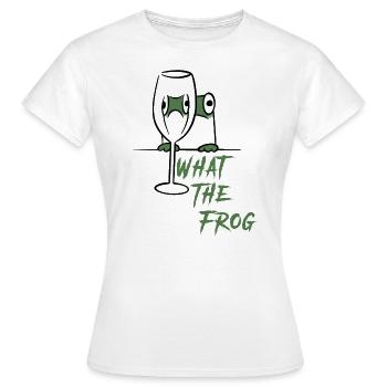 What the Frog - Maglietta da donna - bianco - Fronte - AI Model Female 172 dark (172cm)