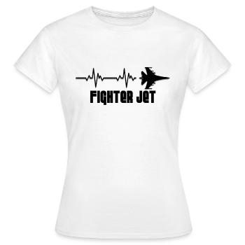 Heartbeat fighter jet - Women's T-Shirt - white - Front - AI Model Female 172 dark (172cm)