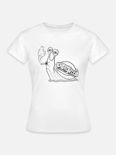 Unkraut rauchen - Schnecke - Frauen T-Shirt - Weiß