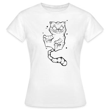 Cat Alice Skizzenkunst - Frauen T-Shirt - Weiß - Vorne - AI Model Female 172 dark (172cm)