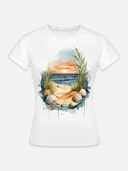 Meerblick - Frauen T-Shirt - Weiß