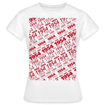Geburtsjahr 1954 Tapete - Frauen T-Shirt - Weiß - Vorne - AI Model Female 172 dark (172cm)