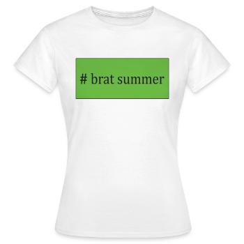 # brat summer - Frauen T-Shirt - Weiß - Vorne - AI Model Female 172 dark (172cm)