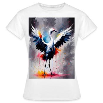 Grue - T-shirt Femme - blanc - Devant - AI Model Female 172 dark (172cm)