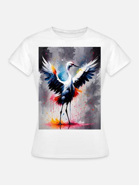 Kranich - Frauen T-Shirt - Weiß