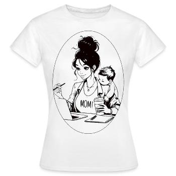 Supermom - Frauen T-Shirt - Weiß - Vorne - AI Model Female 172 dark (172cm)