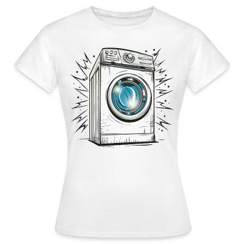 Machine à laver - T-shirt Femme - blanc - Devant - AI Model Female 172 dark (172cm)