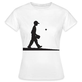 Joueur de baseball noir blanc - T-shirt Femme - blanc - Devant - AI Model Female 172 dark (172cm)