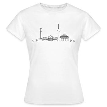 Heartbeat berlin - Frauen T-Shirt - Weiß - Vorne - AI Model Female 172 dark (172cm)