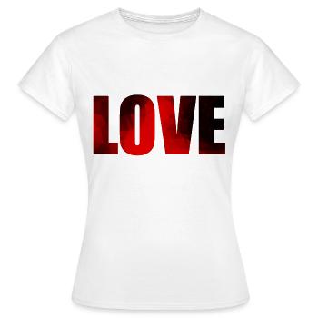 Fiançailles de mariage d'amour - T-shirt Femme - blanc - Devant - AI Model Female 172 dark (172cm)