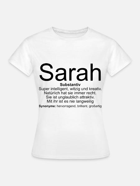 Name Definition Sarah - Frauen T-Shirt - Weiß