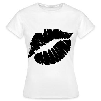 Lèvre - T-shirt Femme - blanc - Devant - AI Model Female 172 dark (172cm)