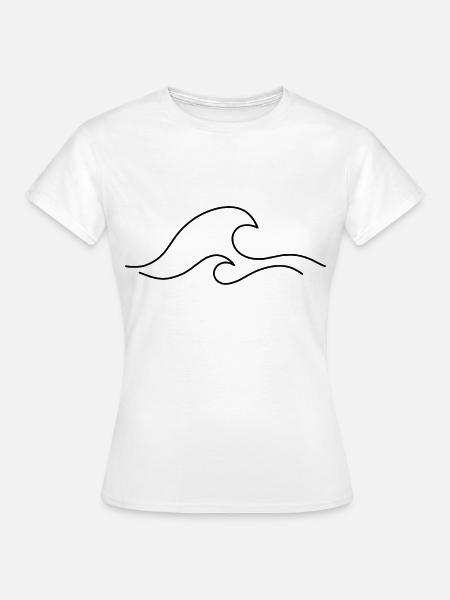 wellen - Frauen T-Shirt - Weiß
