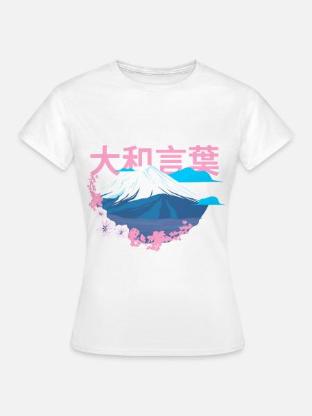 Japanese Aesthetic Chinesischer Mount Everest Berg - Frauen T-Shirt - Weiß