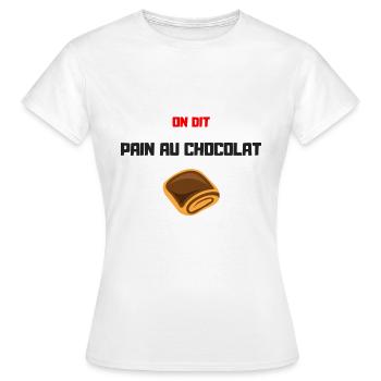 On dit au chocolat - T-shirt Femme - blanc - Devant - AI Model Female 172 dark (172cm)
