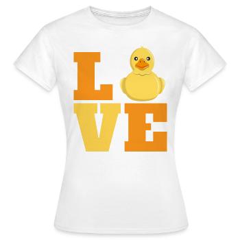 Amour de bain Canard - T-shirt Femme - blanc - Devant - AI Model Female 172 dark (172cm)