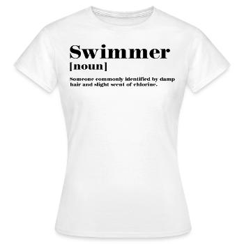 Schwimmen Schwimmer Definition - Frauen T-Shirt - Weiß - Vorne - AI Model Female 172 dark (172cm)