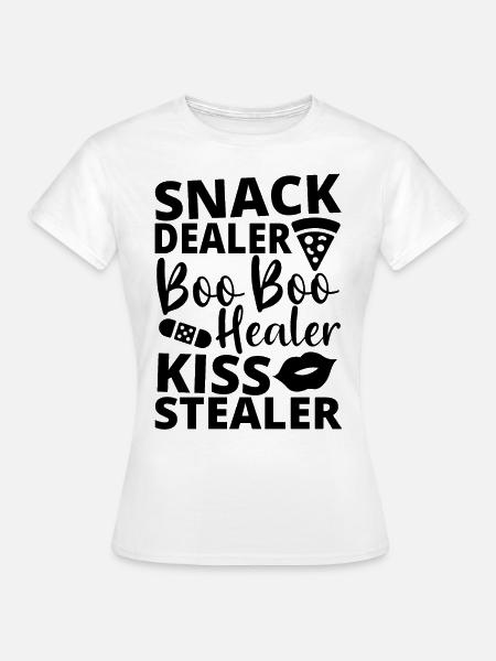 Mama Mutter Küsse Dieb - Frauen T-Shirt - Weiß