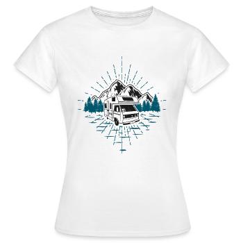 Wohnmobil Urlaub - Frauen T-Shirt - Weiß - Vorne - AI Model Female 172 dark (172cm)