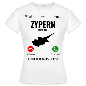 Zypern Cyprus Mittelmeer Insel Urlaub Idee - Frauen T-Shirt - Weiß - Vorne - AI Model Female 172 dark (172cm)
