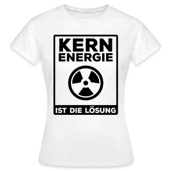 Kernenergie ist die Lösung - Kernkraft Atomenergie - Frauen T-Shirt - Weiß - Vorne - AI Model Female 172 dark (172cm)