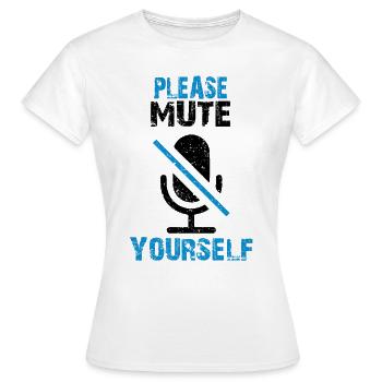 Teacher asks for silence in classroom and class - Women's T-Shirt - white - Front - AI Model Female 172 dark (172cm)