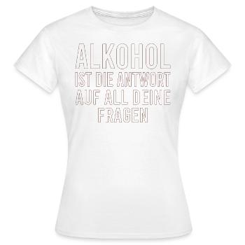 Vatertag Himmelfahrt Bier Nachbar Nachbarn Saufen - Frauen T-Shirt - Weiß - Vorne - AI Model Female 172 dark (172cm)
