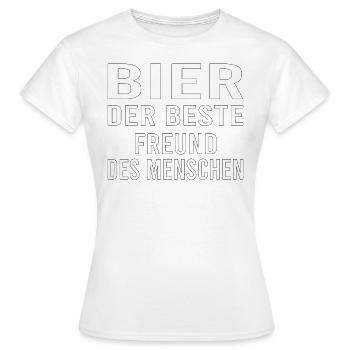 Vatertag Himmelfahrt Bier Nachbar Nachbarn Saufen - Frauen T-Shirt - Weiß - Vorne - AI Model Female 172 dark (172cm)