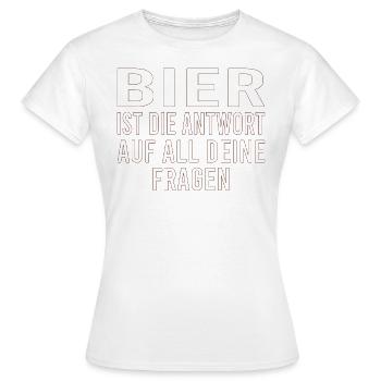 Himmelfahrt Bier Nachbarn Saufen Vatertag Nachbar - Frauen T-Shirt - Weiß - Vorne - AI Model Female 172 dark (172cm)