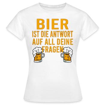 Himmelfahrt Bier Nachbarn Saufen Vatertag Nachbar - Frauen T-Shirt - Weiß - Vorne - AI Model Female 172 dark (172cm)