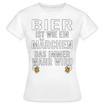 Himmelfahrt Bier Nachbarn Saufen Vatertag Nachbar - Frauen T-Shirt - Weiß - Vorne - AI Model Female 172 dark (172cm)