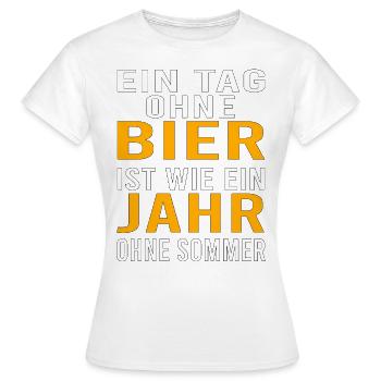 Vatertag Himmelfahrt Bier Nachbar Nachbarn Saufen - Frauen T-Shirt - Weiß - Vorne - AI Model Female 172 dark (172cm)