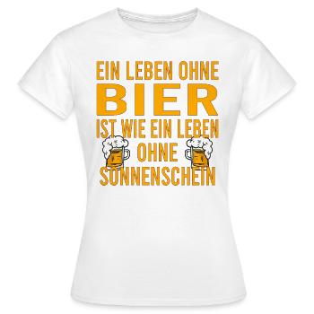 Vatertag Himmelfahrt Bier Nachbar Nachbarn Saufen - Frauen T-Shirt - Weiß - Vorne - AI Model Female 172 dark (172cm)
