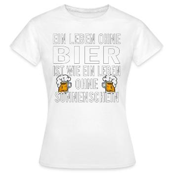 Vatertag Himmelfahrt Bier Nachbar Nachbarn Saufen - Frauen T-Shirt - Weiß - Vorne - AI Model Female 172 dark (172cm)