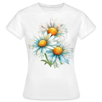 Marguerites - T-shirt Femme - blanc - Devant - AI Model Female 172 dark (172cm)