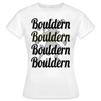 Bloc, bloc, escalade, bloc, bloc - T-shirt Femme - blanc - Devant - AI Model Female 172 dark (172cm)