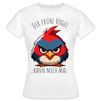 Le lève-tôt peut m’emmener - T-shirt Femme - blanc - Devant - AI Model Female 172 dark (172cm)