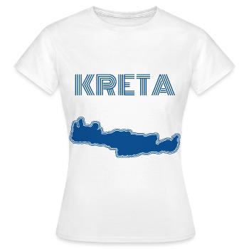 Crète - T-shirt Femme - blanc - Devant - AI Model Female 172 dark (172cm)